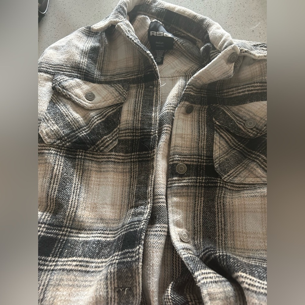 RSQ Women’s Plaid Button-Up Jacket size M - Picture 4 of 5